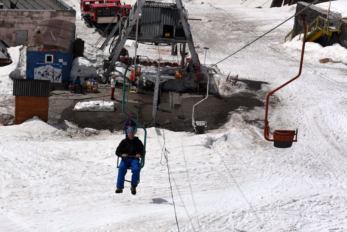 04C Riding The Chair Lift To Garabashi 3730m To Start The Mount Elbrus Climb